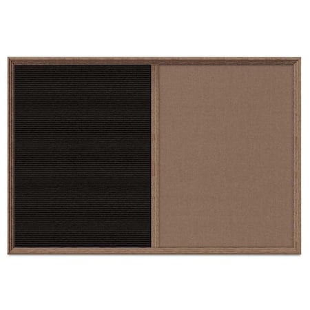 United Visual Products Enclosed Corkboard, 1 Door, 24"x36", 4" Fra, UV3422-BRONZE-CORK UV3422-BRONZE-CORK